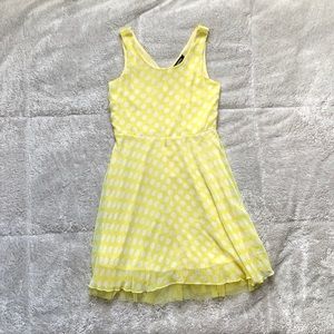 Yellow Summer Polka Dot Dress